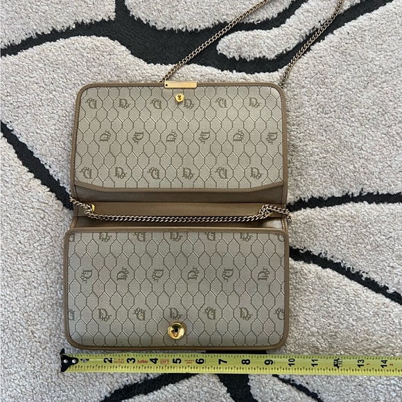 Authentic Dior Vintage Leather and Honeycomb Shoulder Bag - Picture 10 of 17